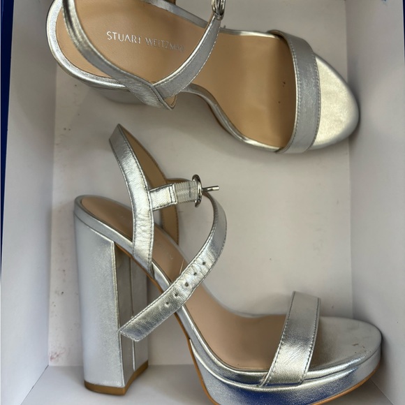 STUART WEITZMAN HEELS- dancer block 120 platform sandal size 6.5 - Picture 4 of 7
